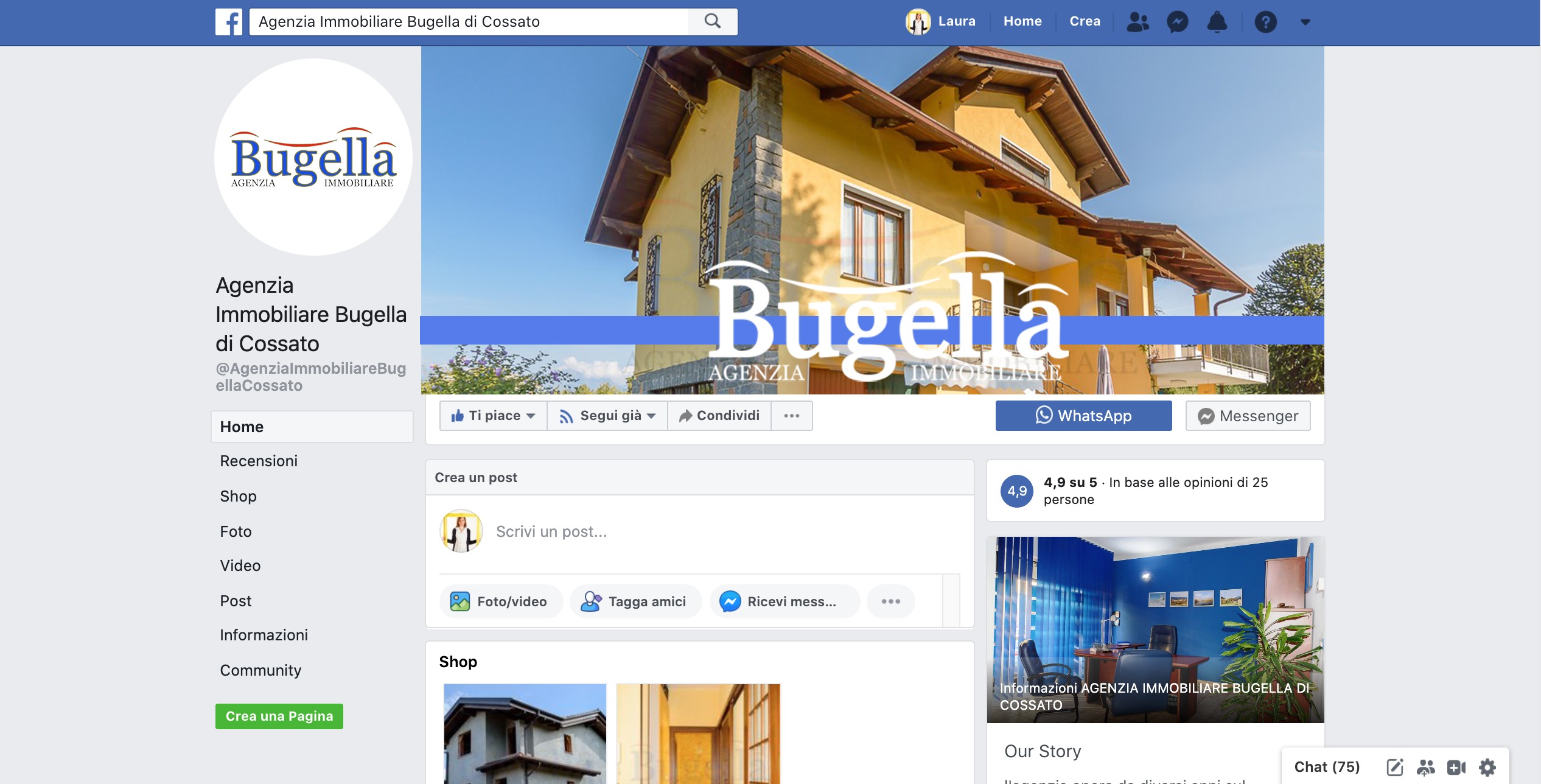 Facebook per agenzie immobiliari - Bugella